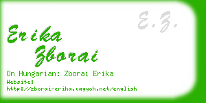 erika zborai business card